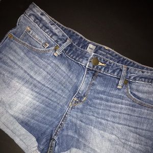 cuffed Jean shorts